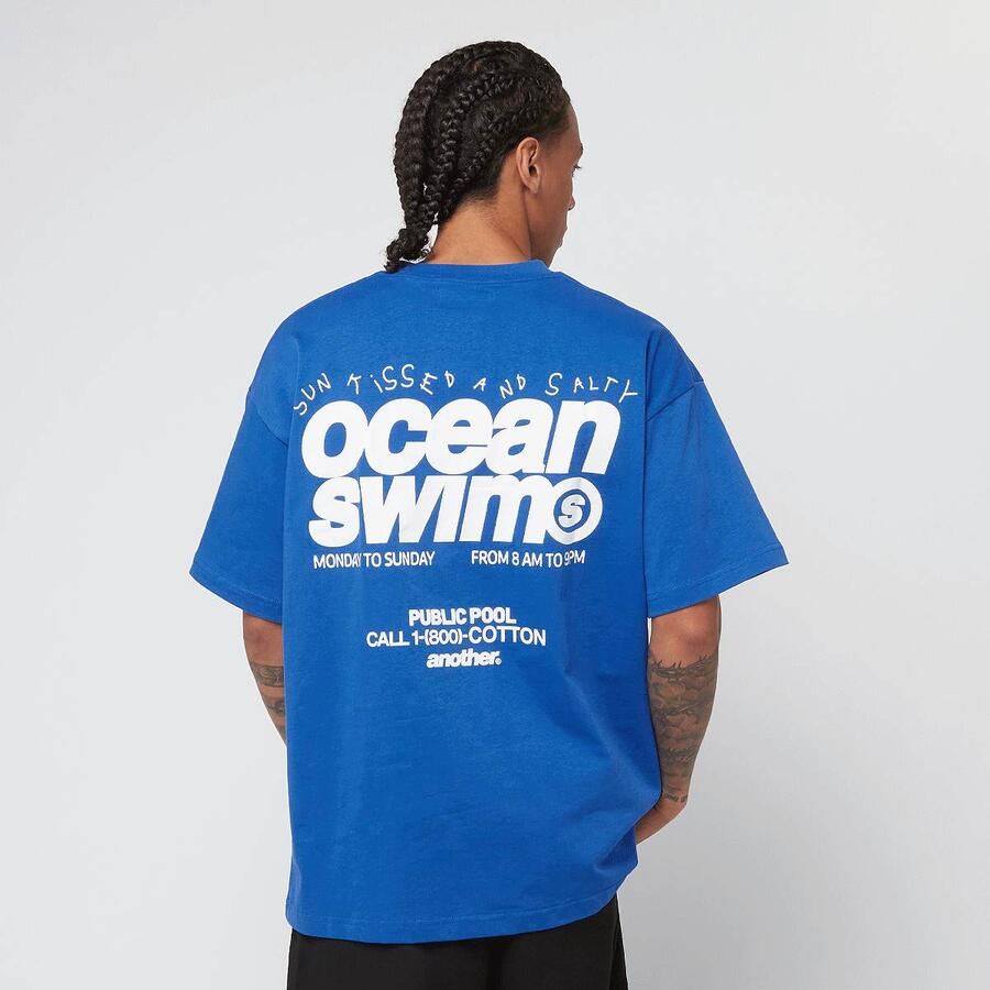 Another Cotton Lab Ocean Swim Oversized T-Shirt Men T-Shirts & Polo's blauw Maat XL Kleding - Foto 3