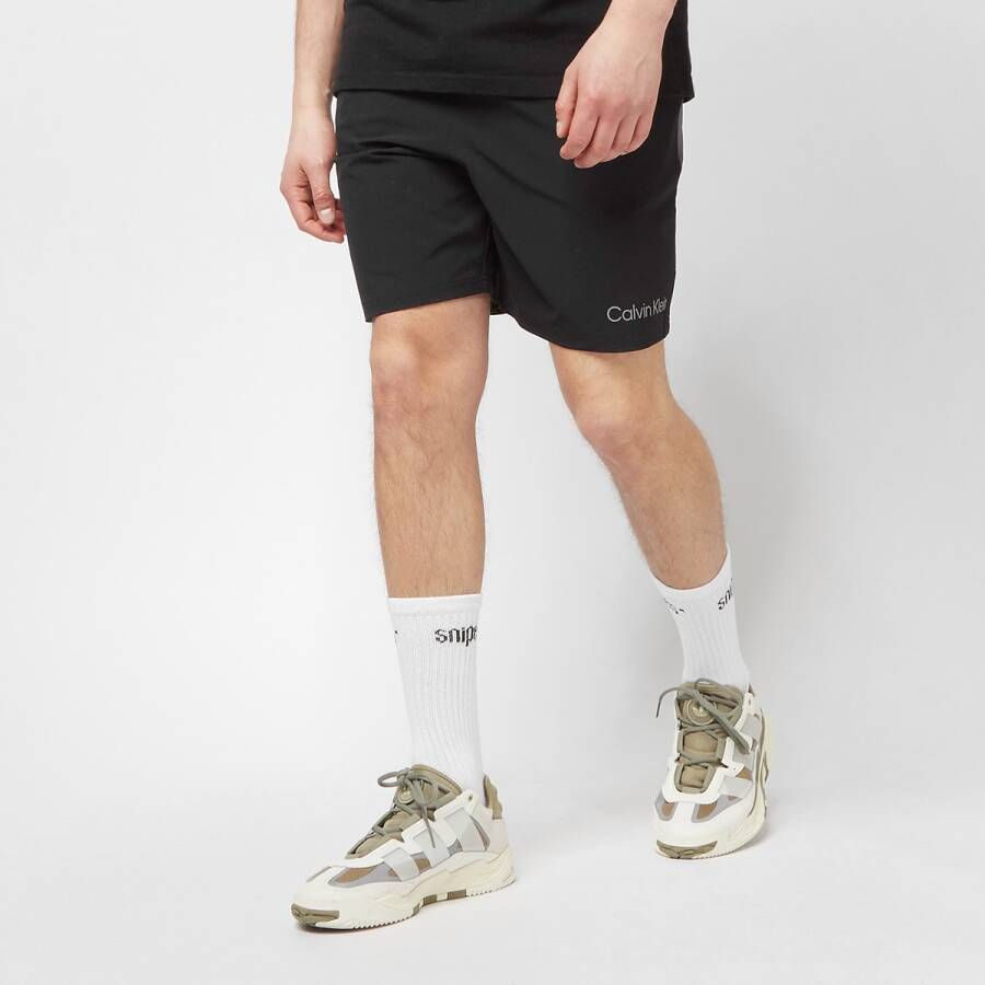 Calvin Klein Zwarte Katoenen Bermuda Shorts met Elastische Taille Black Heren