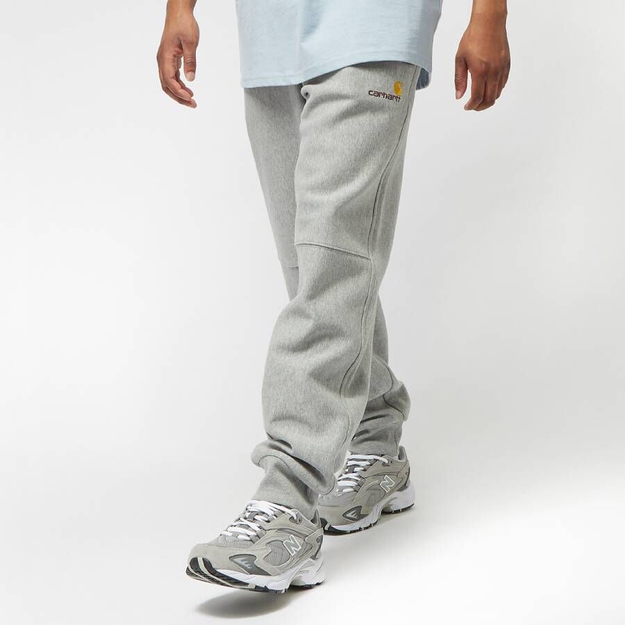 Carhartt WIP Script Jogging Sweatpants Grijs Heather Gray Heren