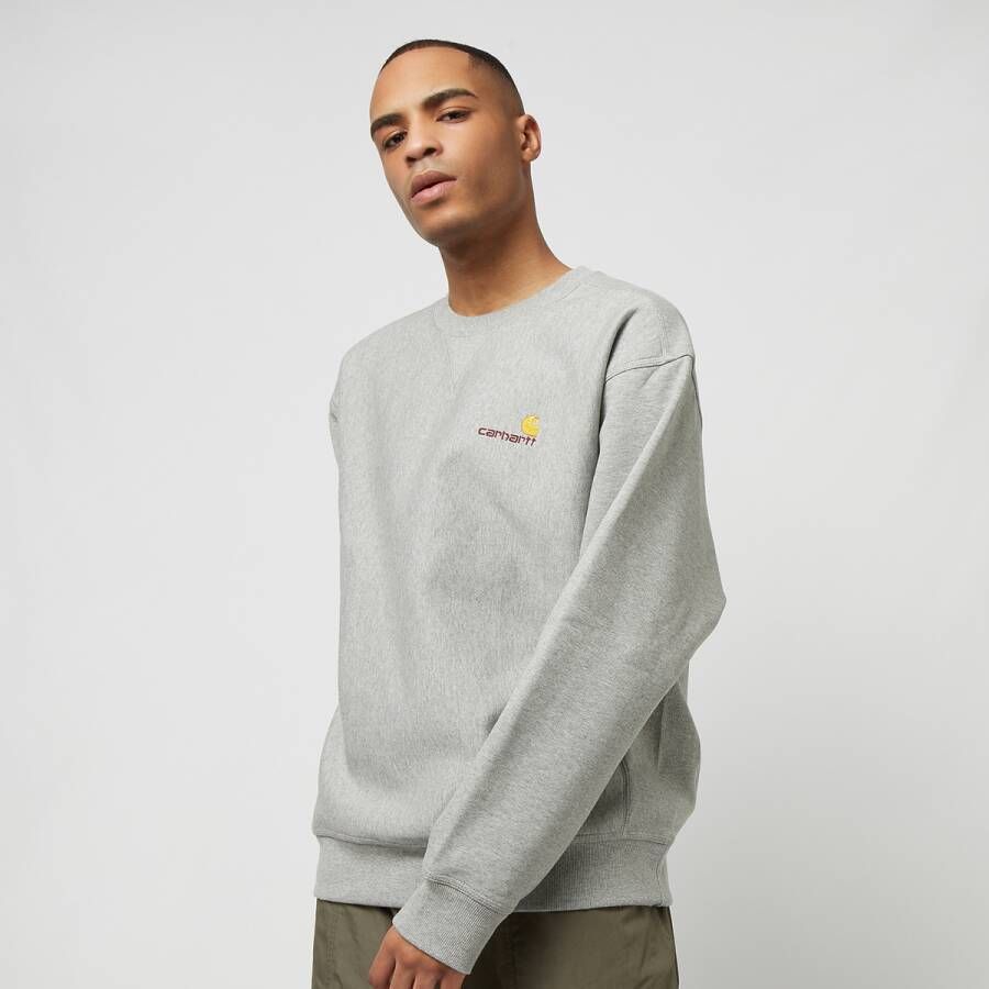 Carhartt WIP Script Sweat Crew Neck Sweatshirt Gray Heren