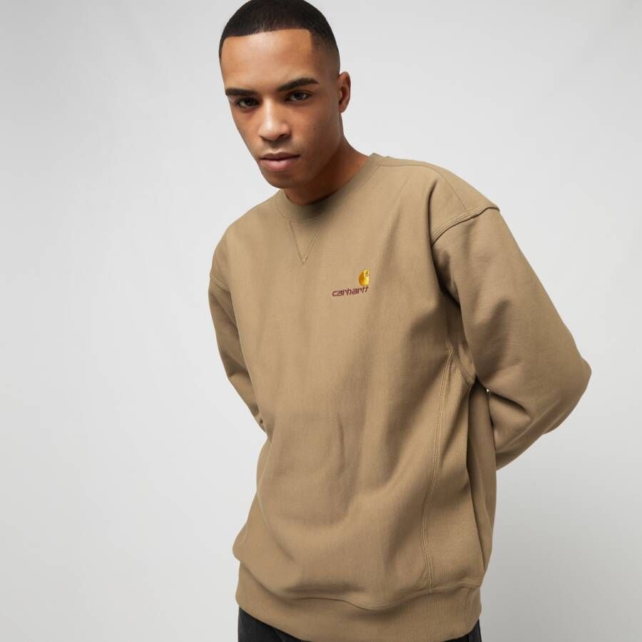 Carhartt WIP Script Buffalo Crewneck Sweatshirt Brown Heren