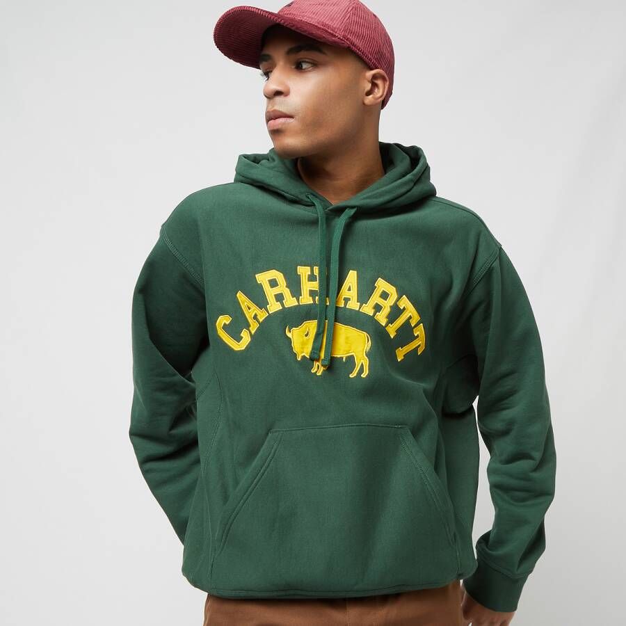 Carhartt WIP Contrasterende Logo Borduurwerk Hoodie Green Heren