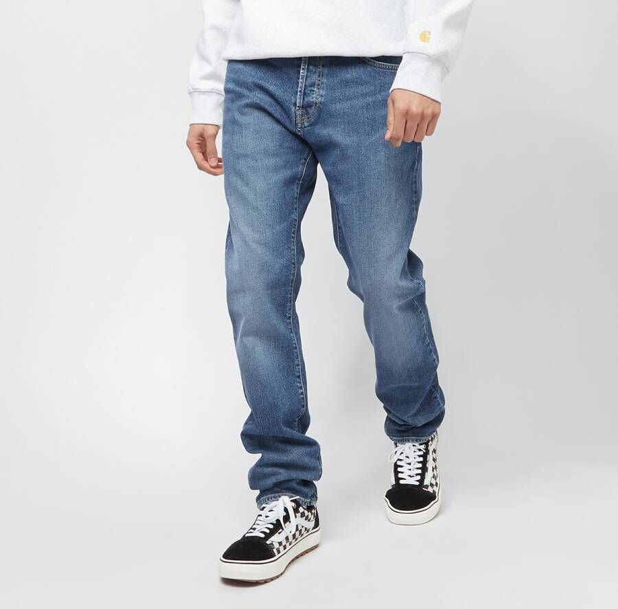 Carhartt WIP Klondike Broek Blauw Mid Gebruikte Wassing Blauw Heren