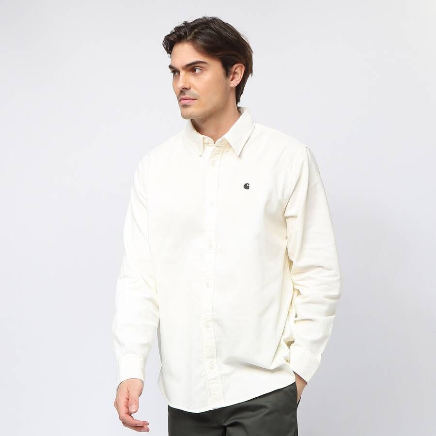 Carhartt WIP Long Sleeve Madison Fine Cord Shirt Lange mouwen Kleding wax black maat: XL beschikbare maaten:S L XL