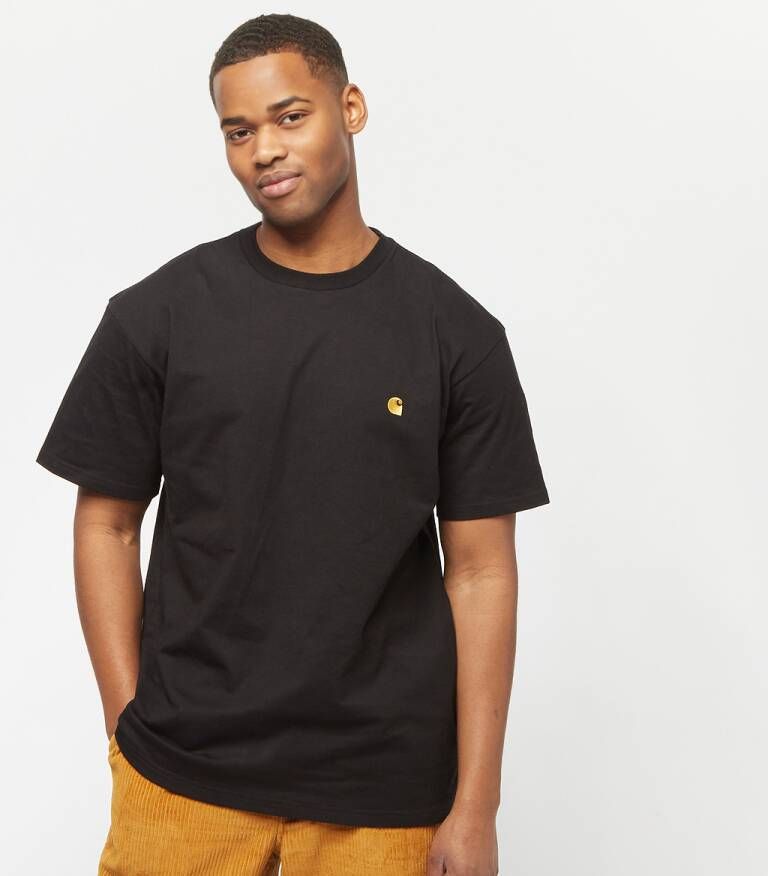 Carhartt WIP Short Sleeve Chase T-shirt T-shirts Kleding black gold maat: S beschikbare maaten:S L XL