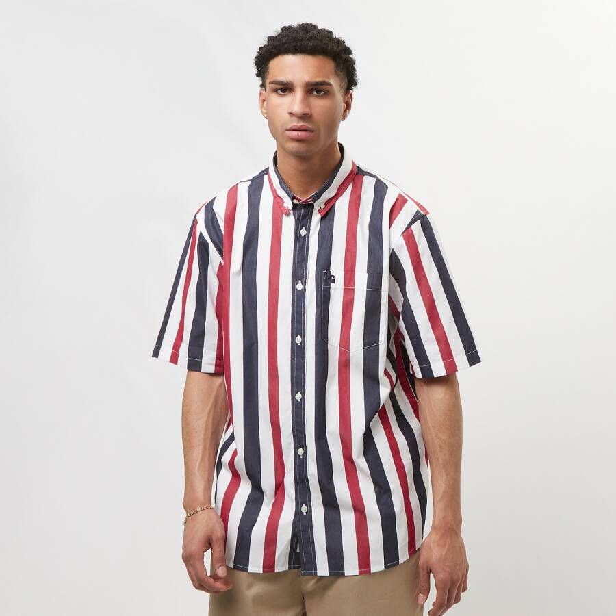 Carhartt WIP Short Sleeve Elcano Shirt Korte mouwen Kleding elcano stripe arcade dark navy maat: L beschikbare maaten:M L XL