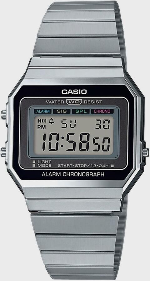 Casio Collection Retro A700WE-1AEF Unisex Horloges zilver Maat ONE SIZE Accessoires - Foto 3