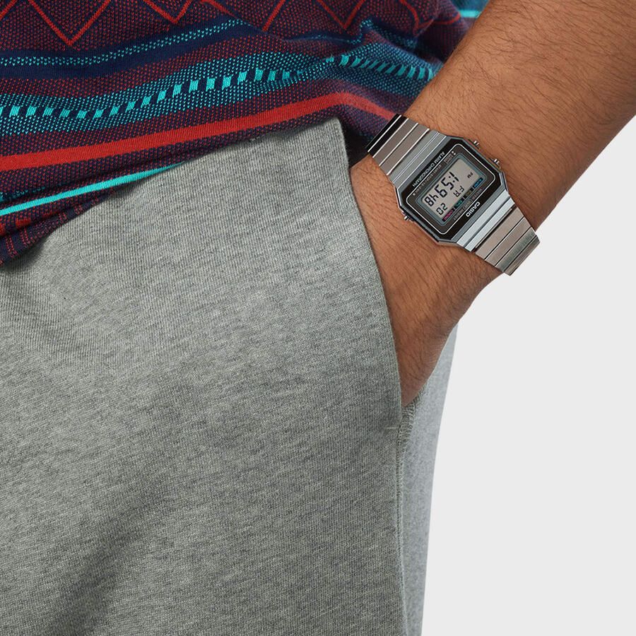 Casio Collection Retro A700WE-1AEF Unisex Horloges zilver Maat ONE SIZE Accessoires