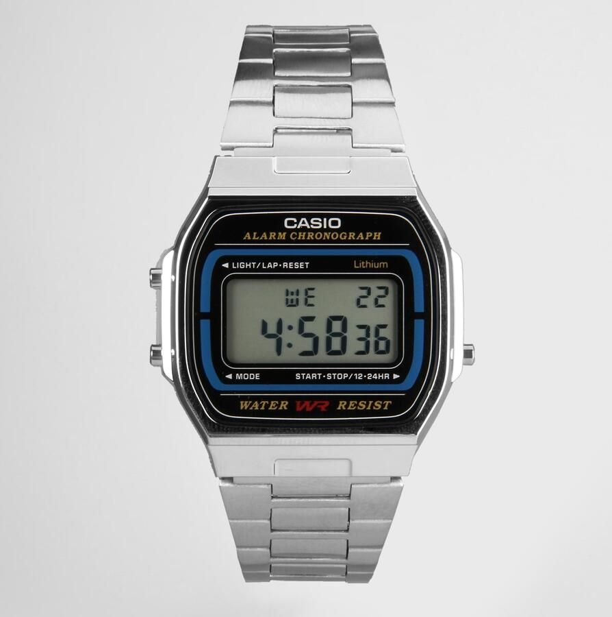 Casio Watch A164WA-1VES Unisex Horloges zilver Maat ONE SIZE Accessoires - Foto 3