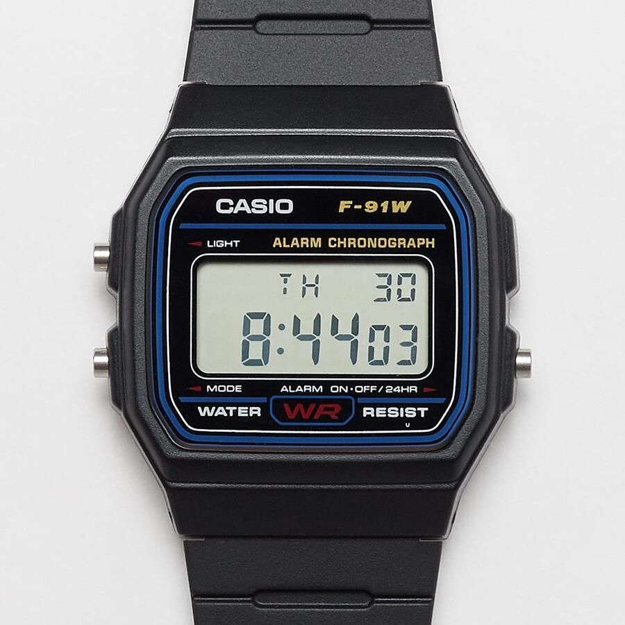 Casio Watch F-91W-1YEG Unisex Horloges zwart Maat ONE SIZE Accessoires - Foto 3