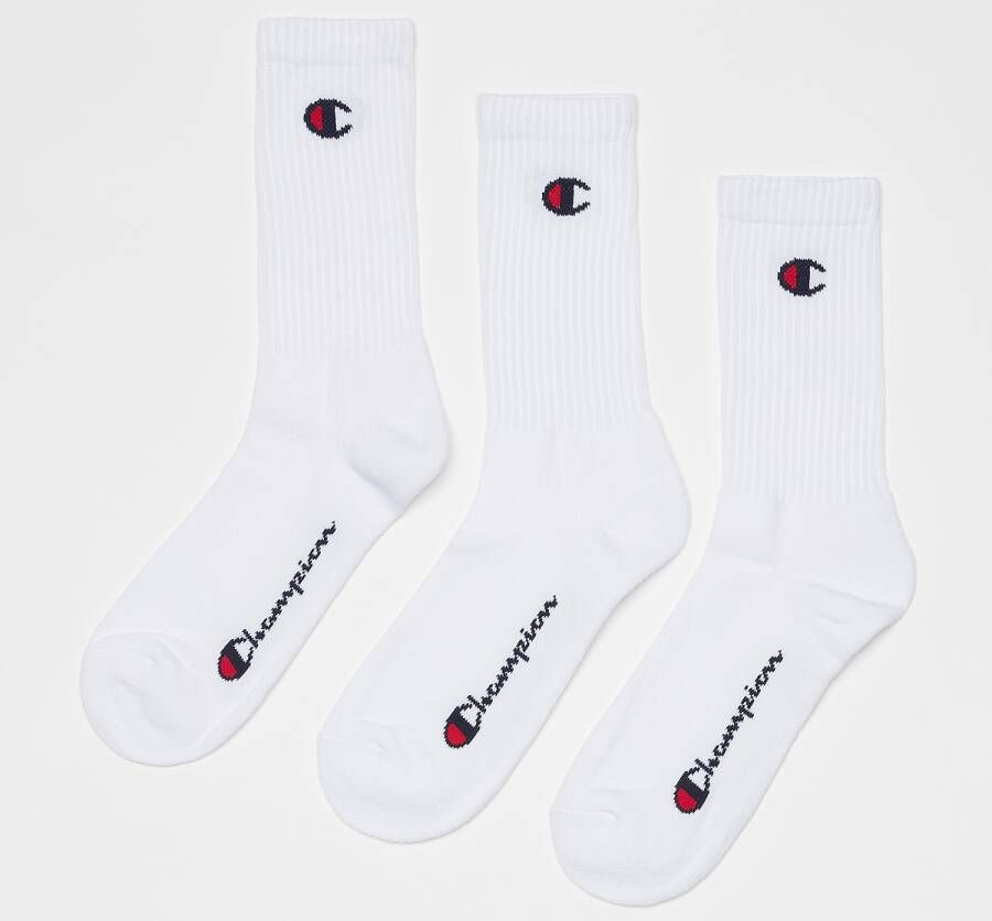 Champion Sokken met labeldetail in een set van 3 paar model 'Crew Socks'