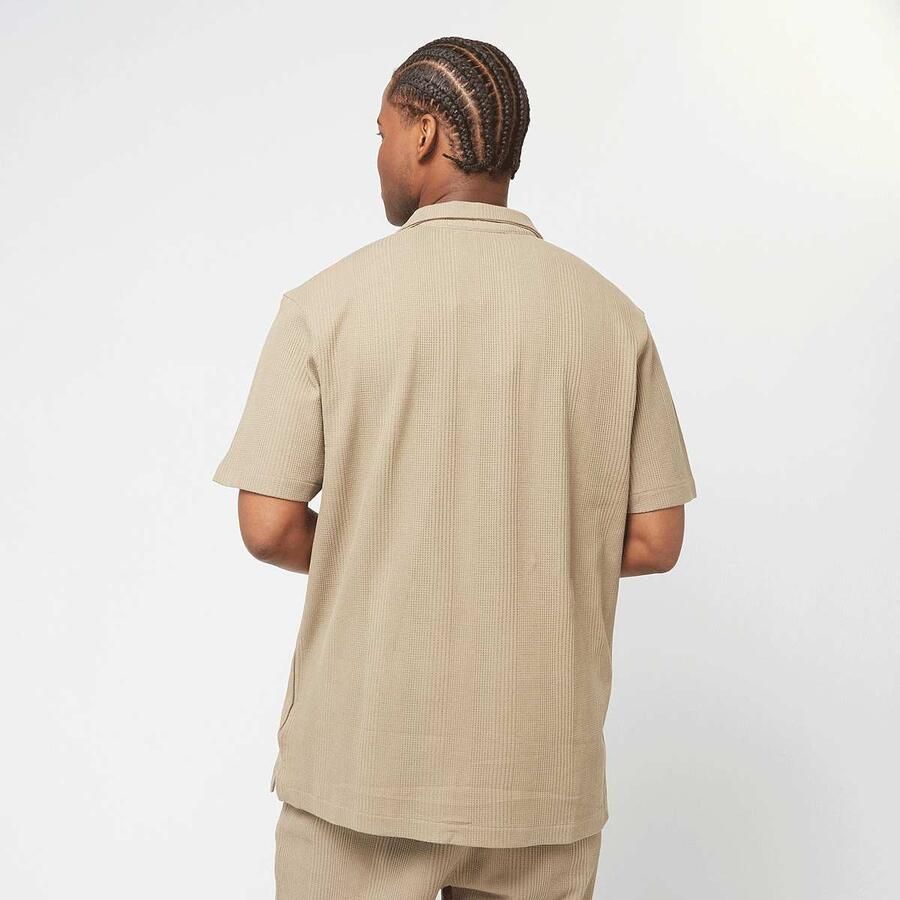 Decibel Waffle Knit Shirt Men Overhemden groen Maat XL Kleding