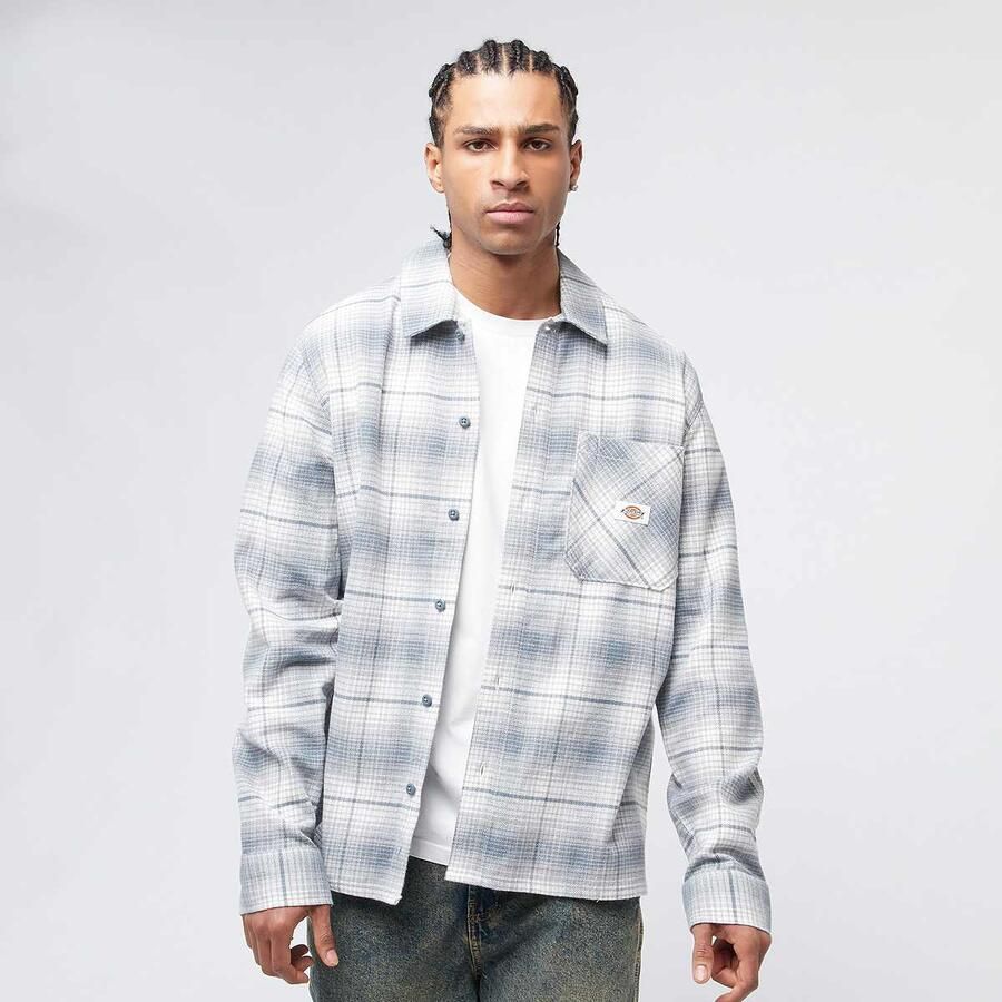 Dickies Forest Check Shirt Men Overhemden blauw Maat S Kleding - Foto 3