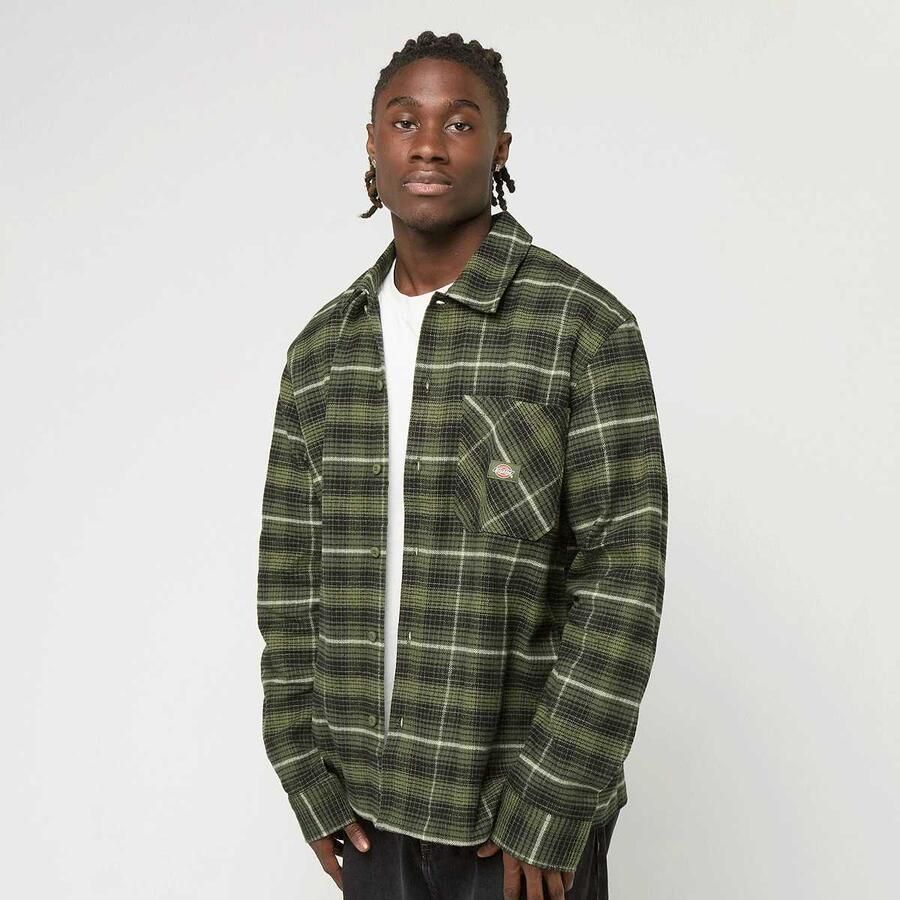 Dickies Forest Check Shirt Men Overhemden groen Maat S Kleding - Foto 3