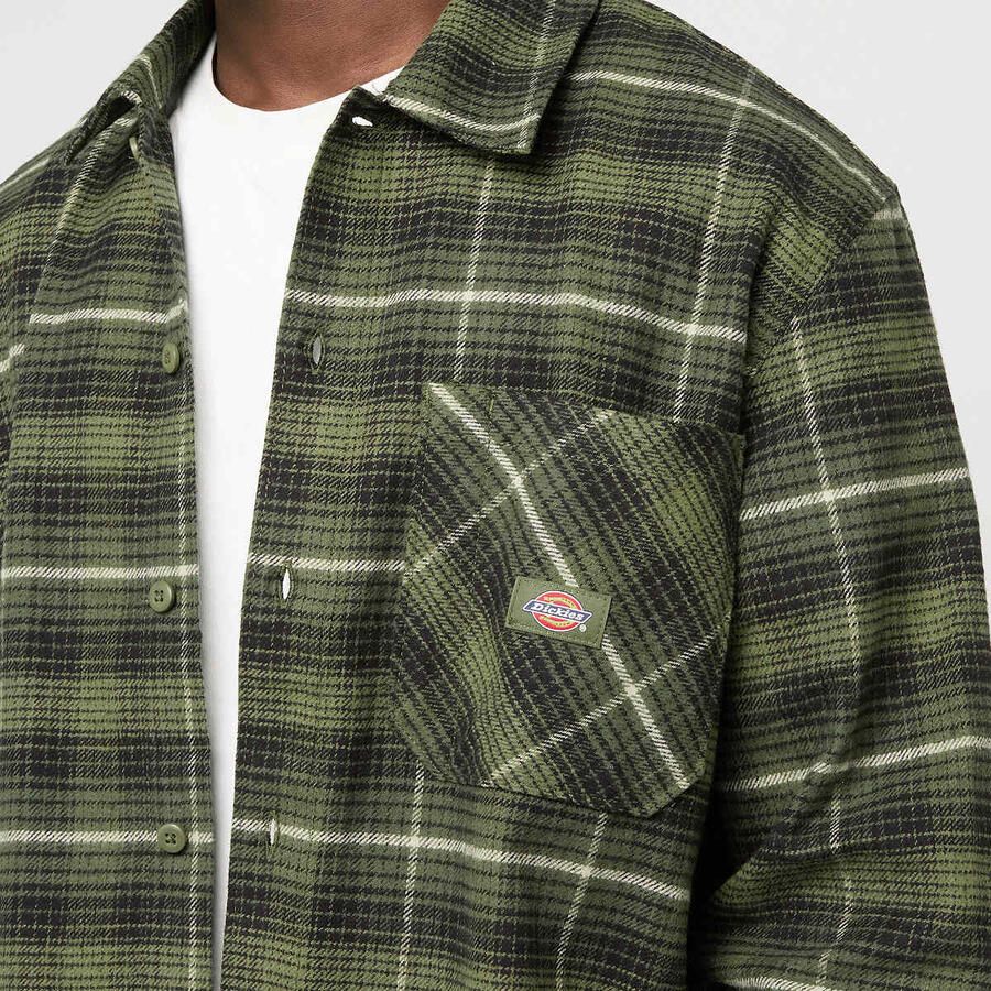 Dickies Forest Check Shirt Men Overhemden groen Maat S Kleding - Foto 2