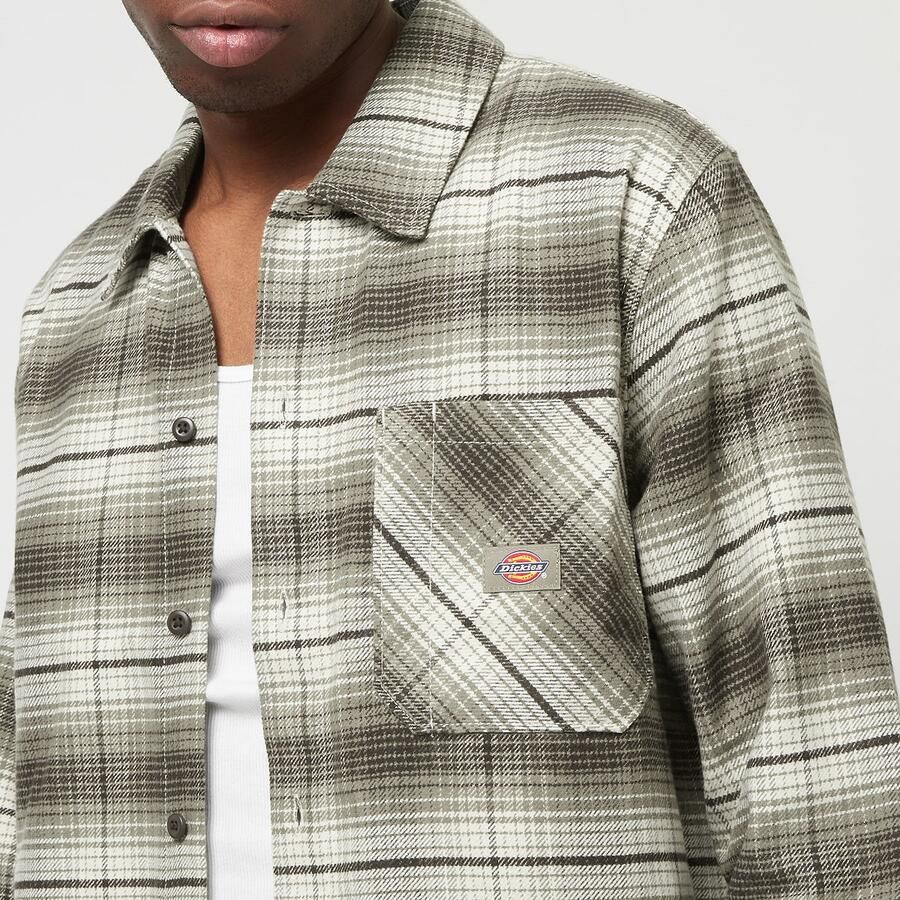 Dickies Forest Check Shirt Men Overhemden groen Maat S Kleding - Foto 2