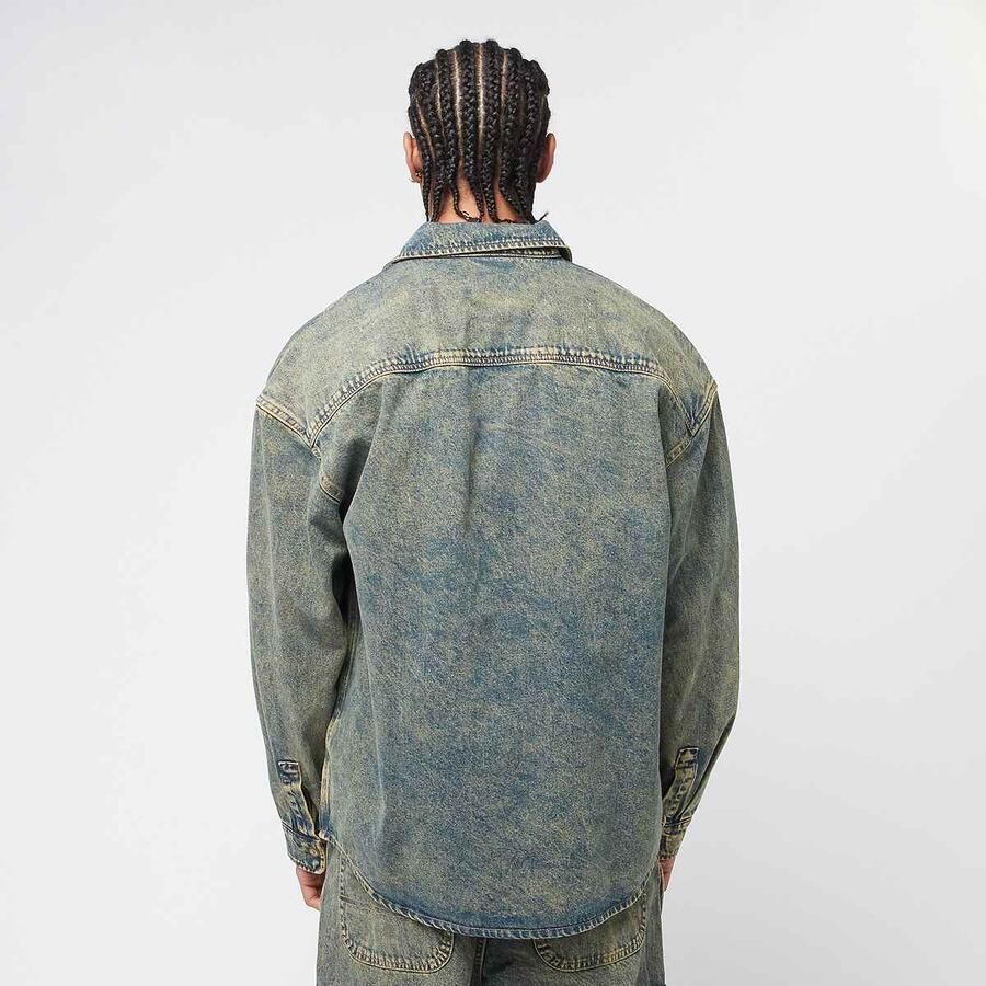 Dickies Houston Longsleeve Shirt Men Overhemden blauw Maat XL Kleding