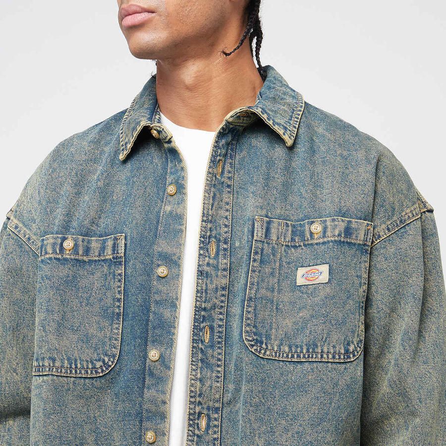 Dickies Houston Longsleeve Shirt Men Overhemden blauw Maat XL Kleding - Foto 2