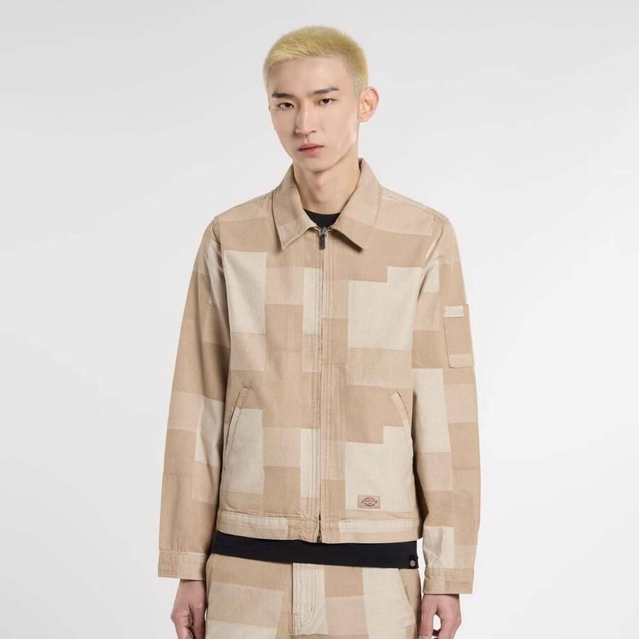 Dickies Jacquard Eisenhower Jacket Men Tussenseizoensjassen beige Maat S Kleding - Foto 3