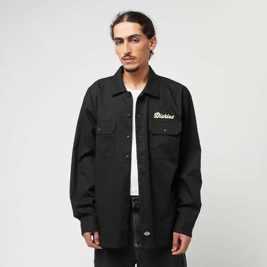 Dickies Lewistown Longsleeve Shirt Men Overhemden zwart Maat XL Kleding