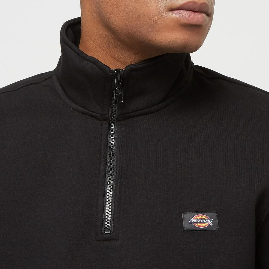 Dickies Oakport Quarter Zip Hooded vesten Kleding Black maat: XL beschikbare maaten:S M L XL