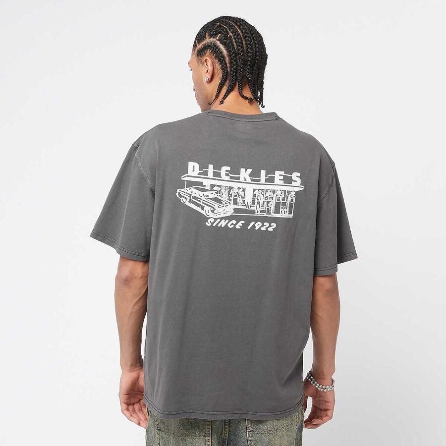 Dickies Service Station Short Sleeve Tee Men T-Shirts & Polo's grijs Maat M Kleding - Foto 3