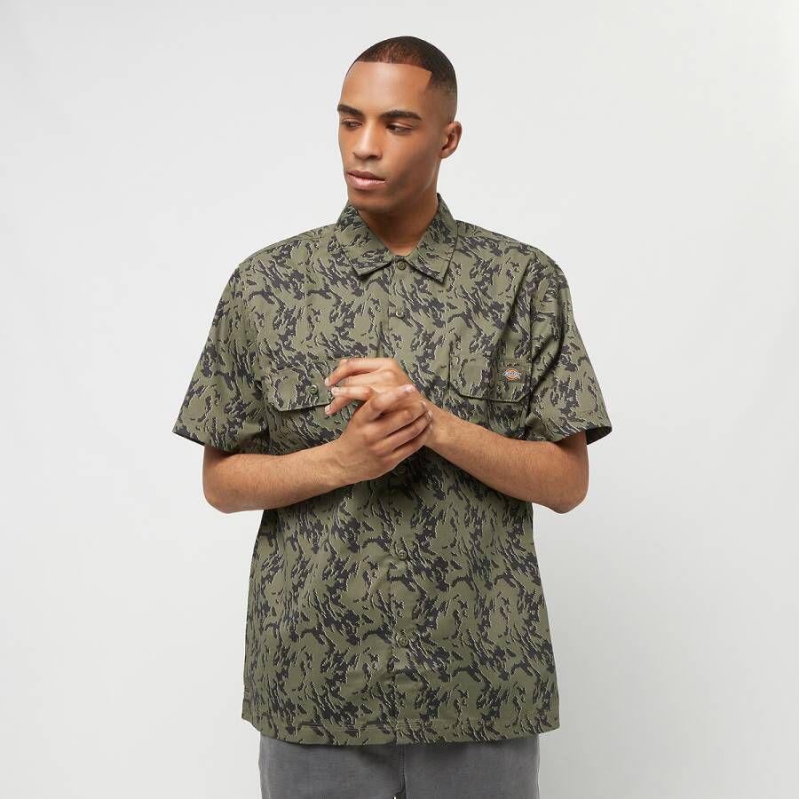 Dickies Drewsey Workshirt Short Sleeve Korte mouwen Kleding digi camo maat: S beschikbare maaten:S M