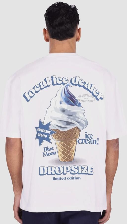 DropSize Heavy Oversize Ice Cream T-Shirt Men T-Shirts & Polo's wit Maat XL Kleding - Foto 2