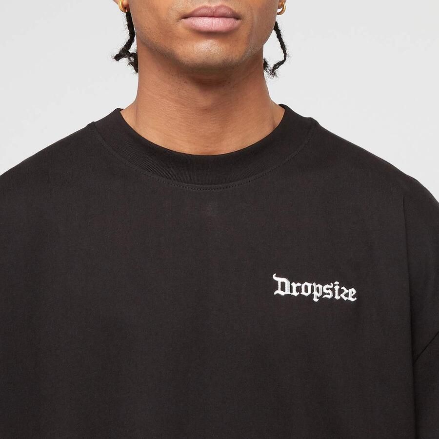 DropSize Heavy Oversized Butterflies Paradise T-Shirt Men T-Shirts & Polo's zwart Maat S Kleding - Foto 2