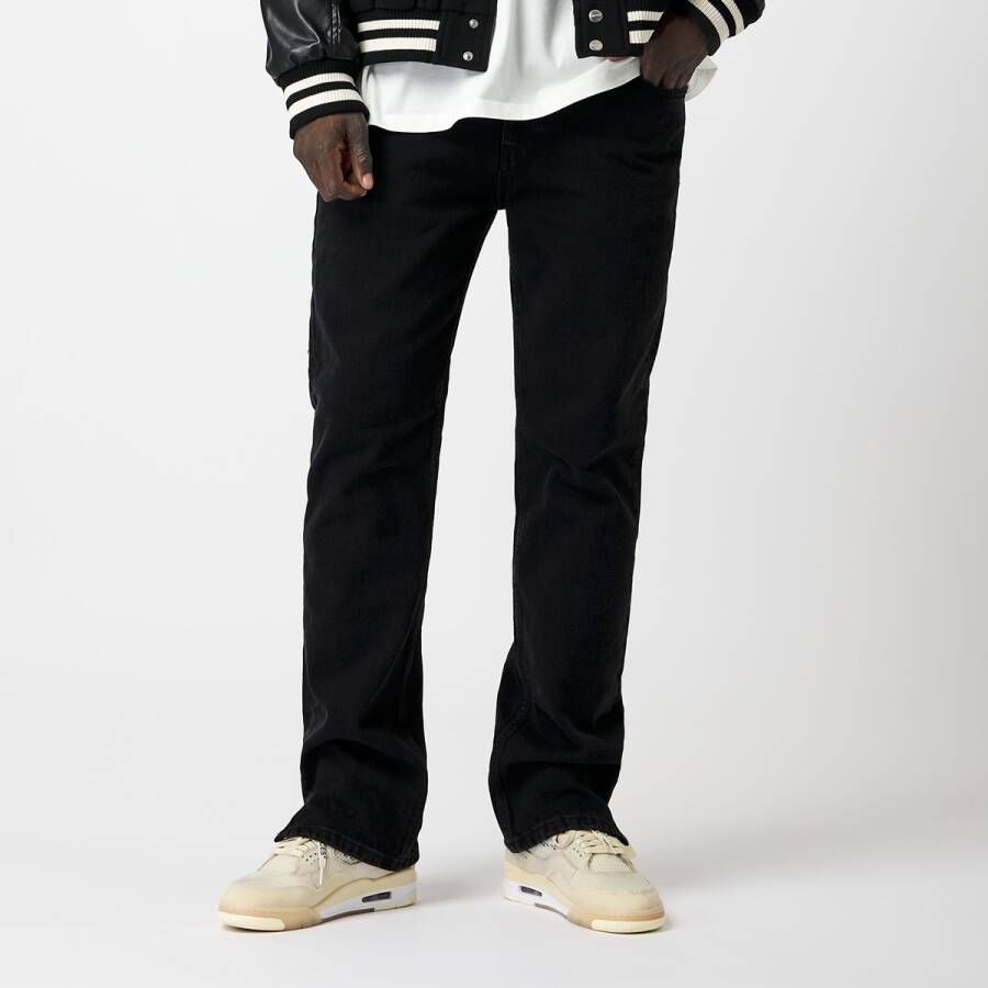 EightyFive Split Hem Jeans Spijkerbroeken Heren black washed maat: 30 beschikbare maaten:30