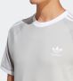 Adidas Grijze 3-Stripes Tee Crew-Neck Shirt Gray Heren - Thumbnail 5