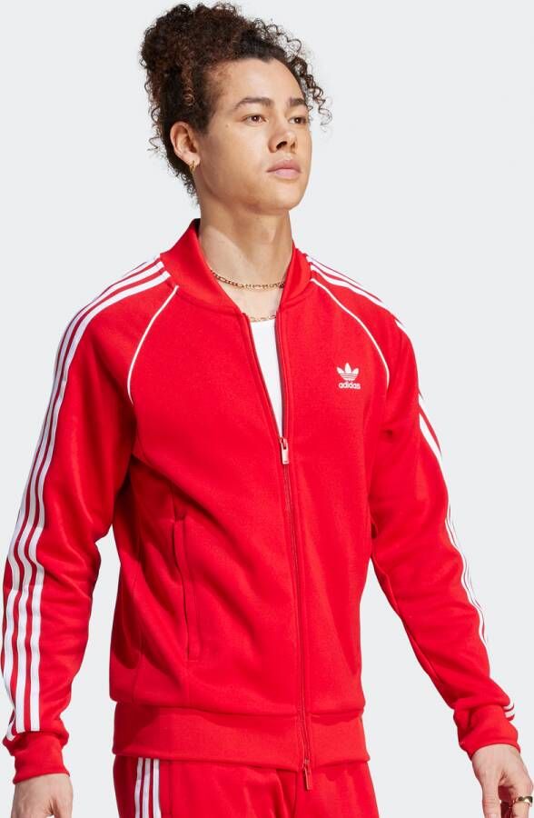 adidas Originals Adicolor Superstar Trainingsjack Trainingsjassen Kleding better scarlet white maat: S beschikbare maaten:S M L XL XXL