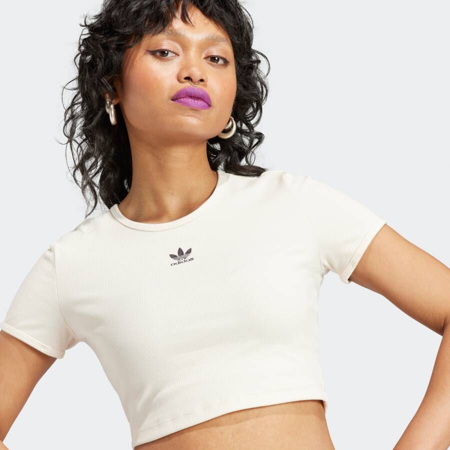 adidas Originals Essentials Rib T-shirt T-shirts Kleding wonder white maat: XS beschikbare maaten:XS M L