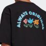 Adidas Grafische Tee Zwarte T-shirt Vrouwen Black Dames - Thumbnail 10