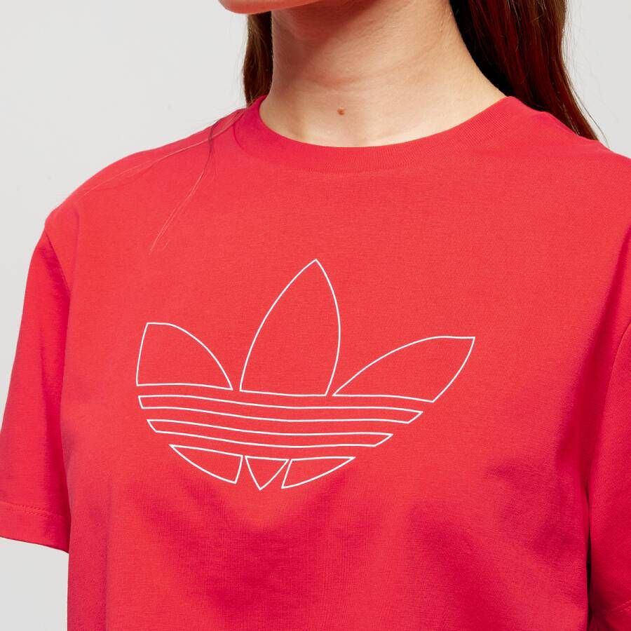adidas Originals Logoplay Cropped Tanktop T-shirts Kleding rot maat: XS beschikbare maaten:XS