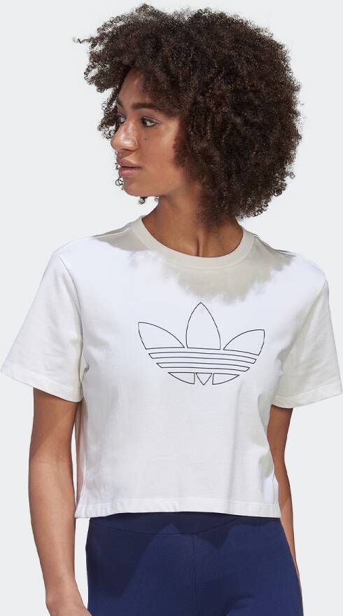 adidas Originals Logoplay Cropped Tanktop T-shirts Kleding white maat: XS beschikbare maaten:XS