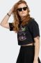 Adidas Eenheid Crop Tee Zwart Multi Korte Mouw Black Dames - Thumbnail 3