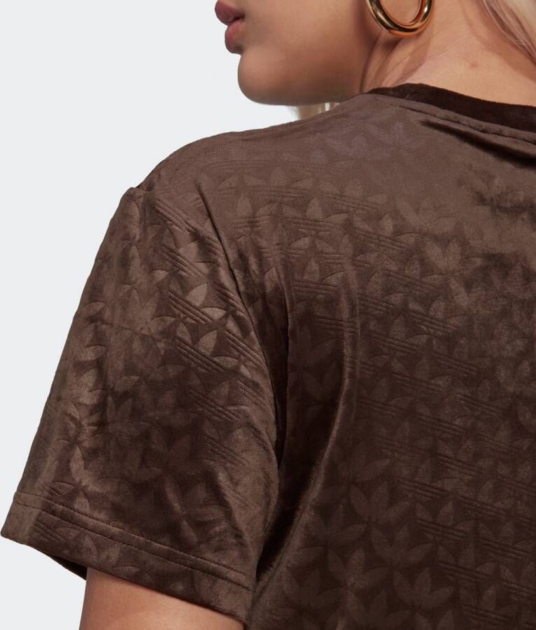 adidas Originals Summer Rave Cropped T-shirt T-shirts Kleding dark brown maat: XS beschikbare maaten:XS