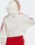 Adidas Cropped Hoodie met Elastisch Koord White Dames - Thumbnail 5