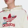 Adidas Cropped Hoodie met Elastisch Koord White Dames - Thumbnail 6