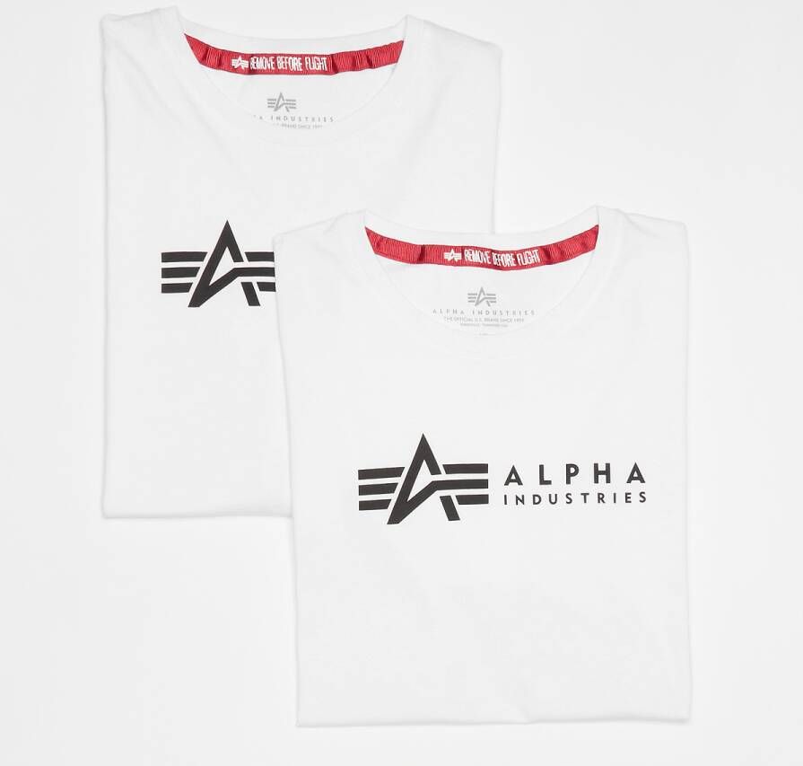alpha industries Label T (2 Pack) T-shirts Kleding white maat: S beschikbare maaten:S