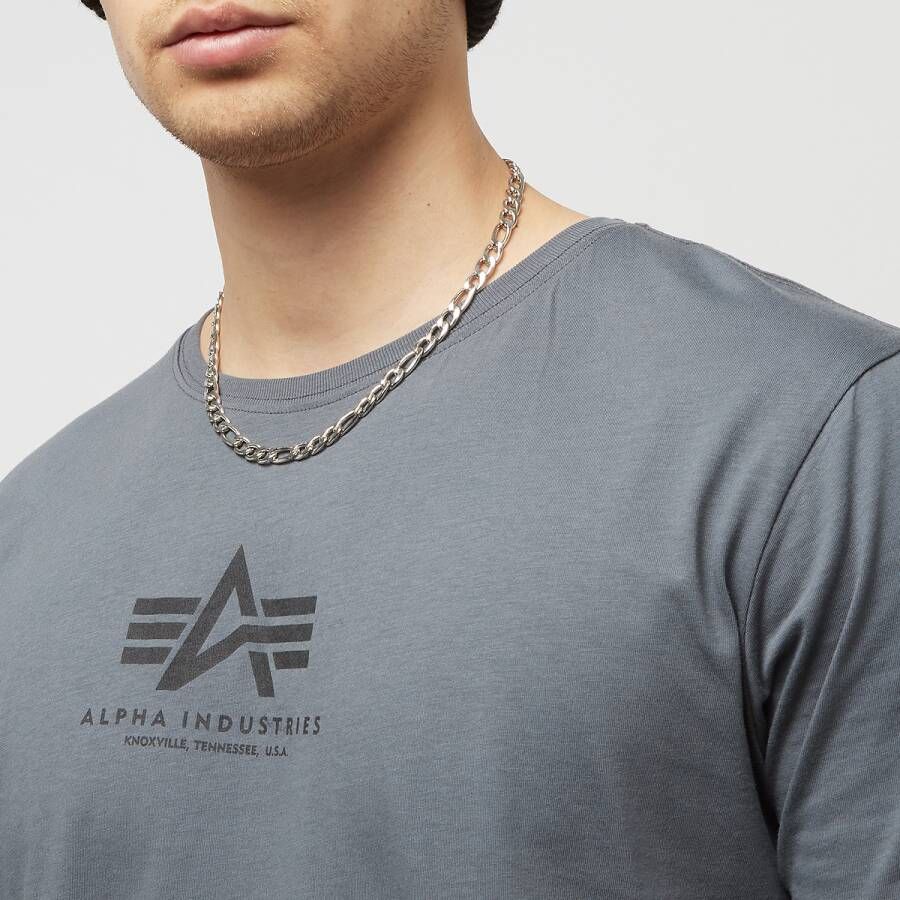 alpha industries Basic T Ml T-shirts Kleding greyblack black maat: S beschikbare maaten:S