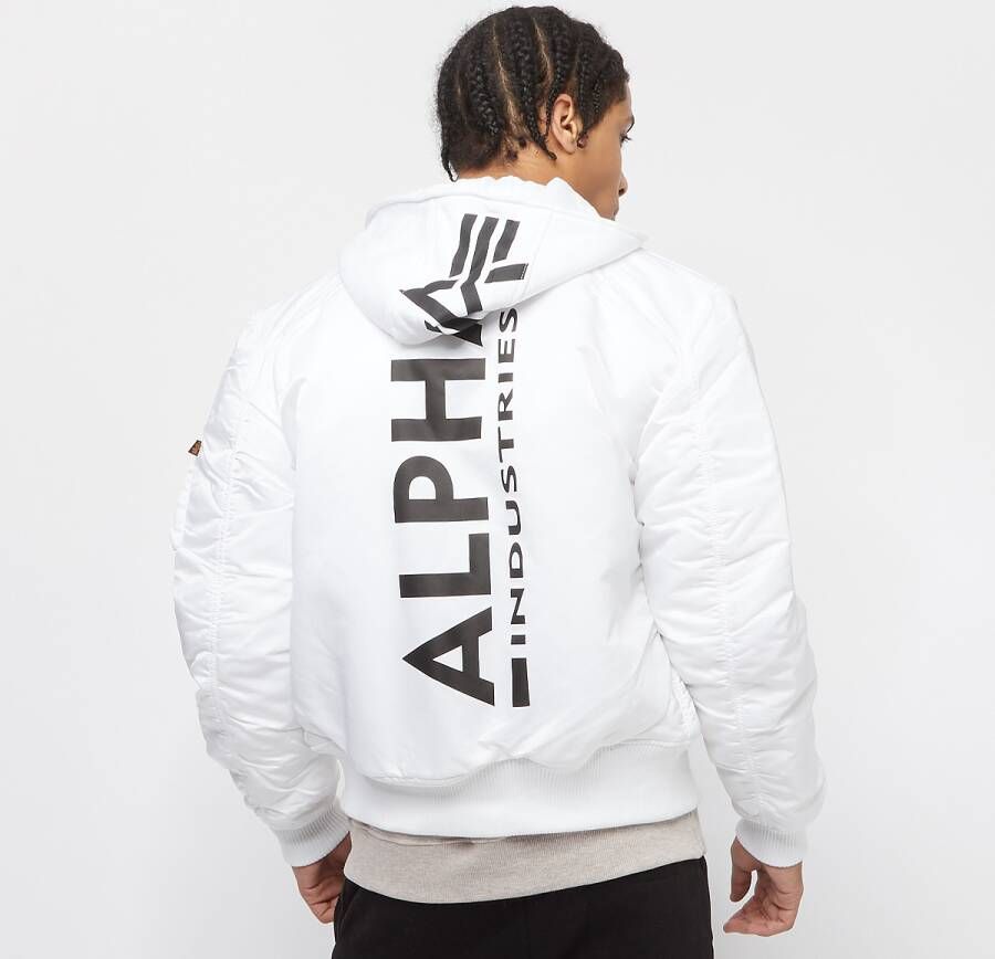 alpha industries Ma-1 Zh Back Print Bomberjacks Kleding white black maat: S beschikbare maaten:S