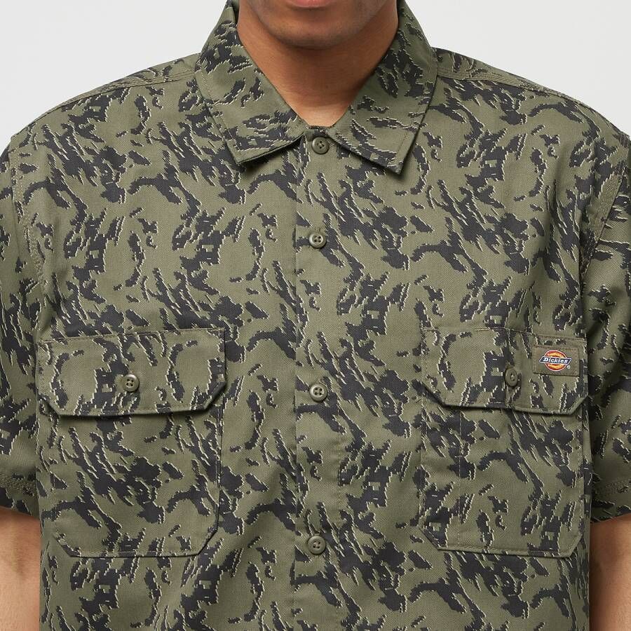 Dickies Drewsey Workshirt Short Sleeve Korte mouwen Kleding digi camo maat: S beschikbare maaten:S M