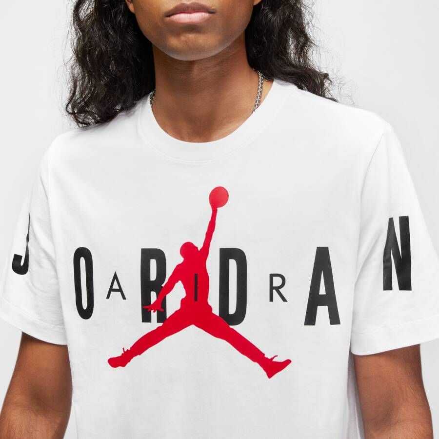 Jordan Air Stretch T-shirt T-shirts Kleding white black gym red maat: S beschikbare maaten:S M L XL