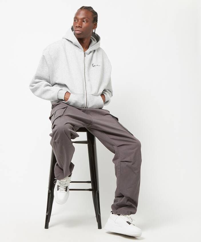 Karl Kani Chest Signature Essential Zip Hoodie Hooded vesten Kleding ash grey maat: M beschikbare maaten:M XL