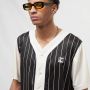Karl Kani Og Block Pinstripe Baseball Shirt Korte mouwen Kleding black off white maat: XL beschikbare maaten:S M L XL - Thumbnail 3