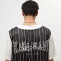 Karl Kani Og Block Pinstripe Baseball Shirt Korte mouwen Kleding black off white maat: XL beschikbare maaten:S M L XL - Thumbnail 4