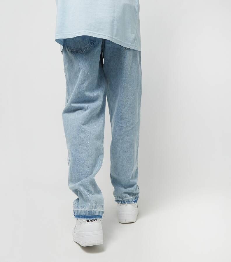 Karl Kani Og Distressed Cross Baggy Five Pocket Denim Spijkerbroeken Kleding light blue maat: 32 beschikbare maaten:32 36