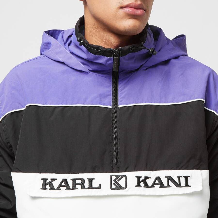 Karl Kani Retro Block Windbreaker Windbreakers Kleding purple black white maat: L beschikbare maaten:S M L